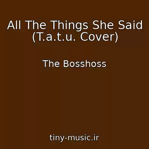 کاور آهنگ All The Things She Said (T.a.t.u. Cover) از The Bosshoss