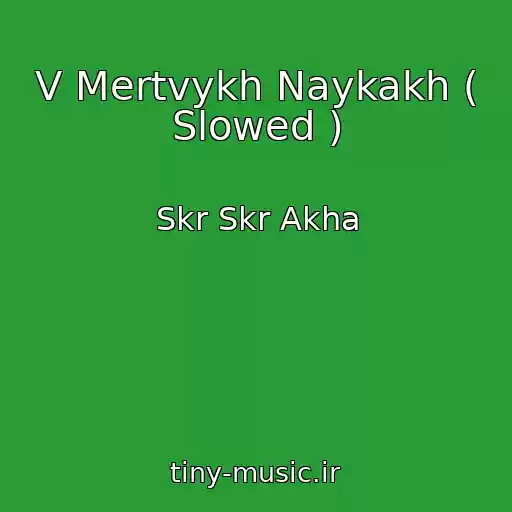 کاور آهنگ V Mertvykh Naykakh ( Slowed ) از Skr Skr Akha