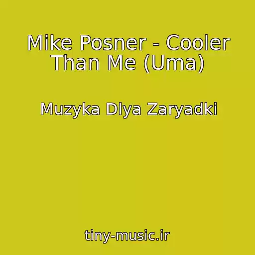 کاور آهنگ Mike Posner - Cooler Than Me (Uma) از Muzyka Dlya Zaryadki