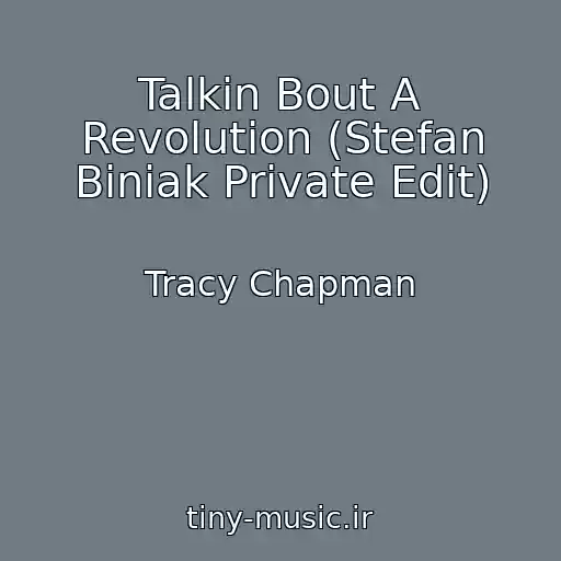 کاور آهنگ Talkin Bout A Revolution (Stefan Biniak Private Edit) از Tracy Chapman