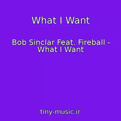 کاور آهنگ What I Want از Bob Sinclar Feat. Fireball - What I Want