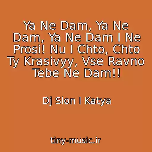 کاور آهنگ Ya Ne Dam, Ya Ne Dam, Ya Ne Dam I Ne Prosi! Nu I Chto, Chto Ty Krasivyy, Vse Ravno Tebe Ne Dam!! از Dj Slon I Katya