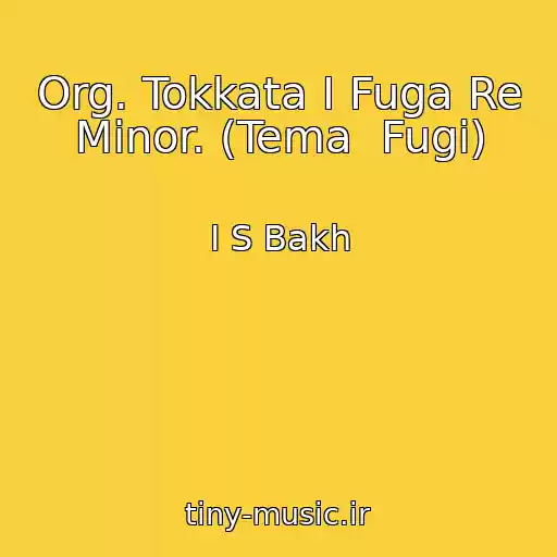 کاور آهنگ Org. Tokkata I Fuga Re Minor. (Tema  Fugi) از I S Bakh