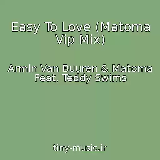 کاور آهنگ Easy To Love (Matoma Vip Mix) از Armin Van Buuren & Matoma Feat. Teddy Swims