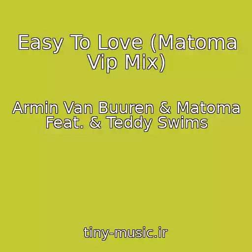 کاور آهنگ Easy To Love (Matoma Vip Mix) از Armin Van Buuren & Matoma Feat. & Teddy Swims