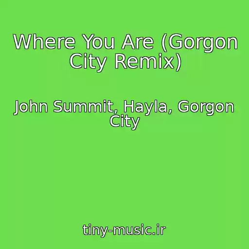 کاور آهنگ Where You Are (Gorgon City Remix) از John Summit, Hayla, Gorgon City
