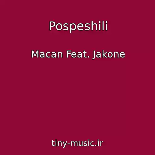 کاور آهنگ Pospeshili از Macan Feat. Jakone