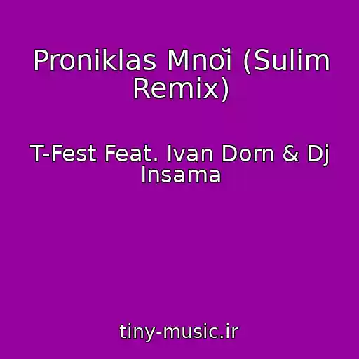 کاور آهنگ Proniklas Mnoĭ (Sulim Remix) از T-Fest Feat. Ivan Dorn & Dj Insama