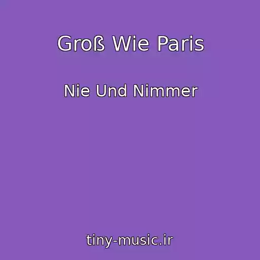 کاور آهنگ Groß Wie Paris از Nie Und Nimmer