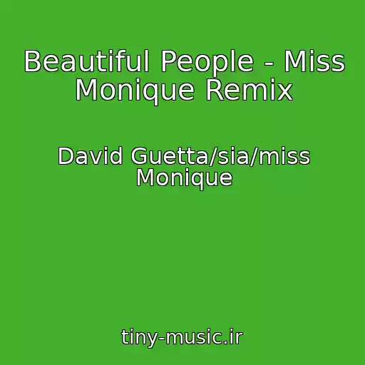 کاور آهنگ Beautiful People - Miss Monique Remix از David Guetta/sia/miss Monique