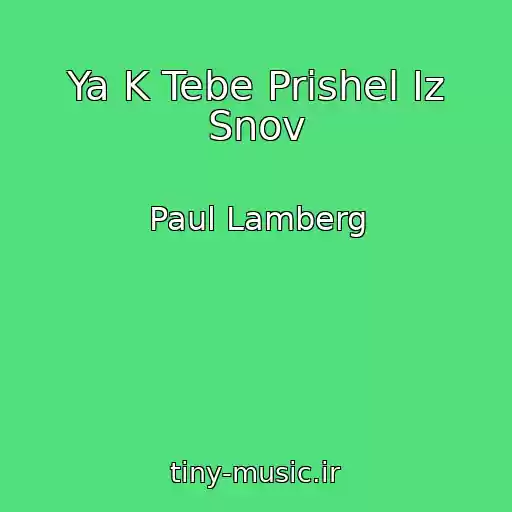 کاور آهنگ Ya K Tebe Prishel Iz Snov از Paul Lamberg