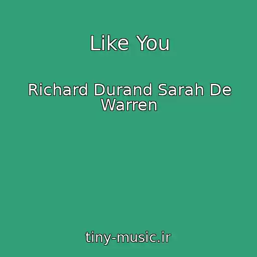 کاور آهنگ Like You از Richard Durand Sarah De Warren