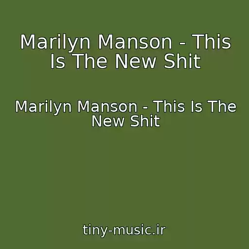 کاور آهنگ Marilyn Manson - This Is The New Shit از Marilyn Manson - This Is The New Shit