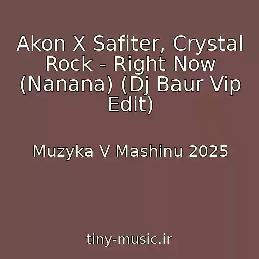 کاور آهنگ Akon X Safiter, Crystal Rock - Right Now (Nanana) (Dj Baur Vip Edit) از Muzyka V Mashinu 2025