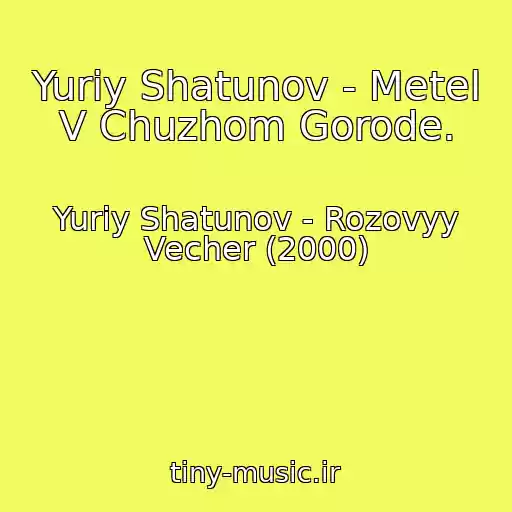 کاور آهنگ Yuriy Shatunov - Metel V Chuzhom Gorode. از Yuriy Shatunov - Rozovyy Vecher (2000)