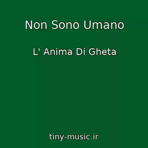 کاور آهنگ Non Sono Umano از L' Anima Di Gheta