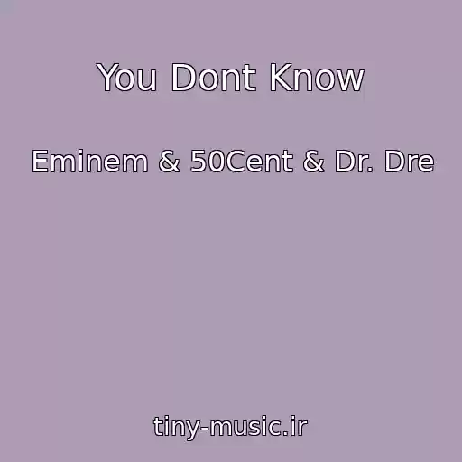 کاور آهنگ You Dont Know از Eminem & 50Cent & Dr. Dre