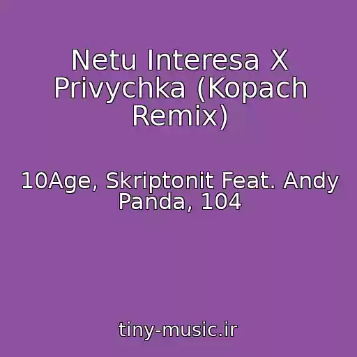 کاور آهنگ Netu Interesa X Privychka (Kopach Remix) از 10Age, Skriptonit Feat. Andy Panda, 104