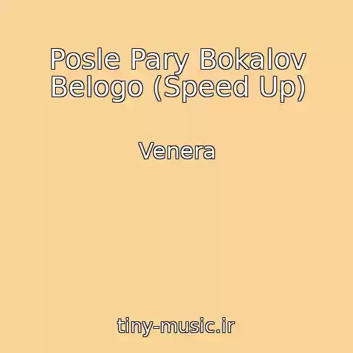 کاور آهنگ Posle Pary Bokalov Belogo (Speed Up) از Venera