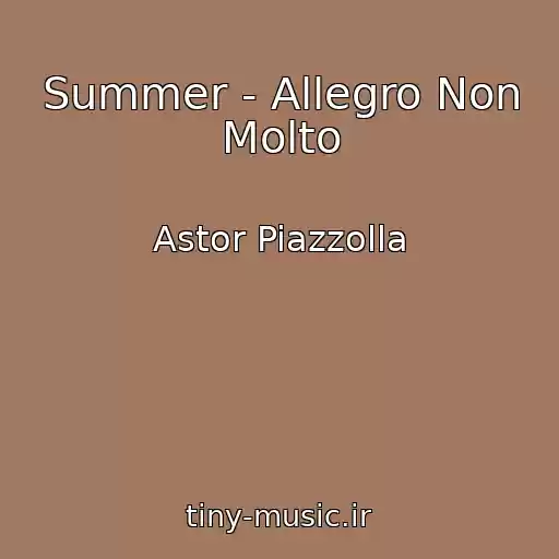 کاور آهنگ Summer - Allegro Non Molto از Astor Piazzolla