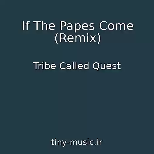 کاور آهنگ If The Papes Come (Remix) از Tribe Called Quest