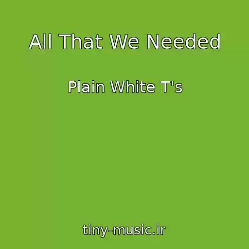 کاور آهنگ All That We Needed از Plain White T's