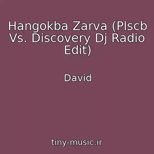 کاور آهنگ Hangokba Zarva (Plscb Vs. Discovery Dj Radio Edit) از David