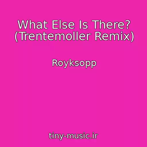کاور آهنگ What Else Is There? (Trentemoller Remix) از Royksopp