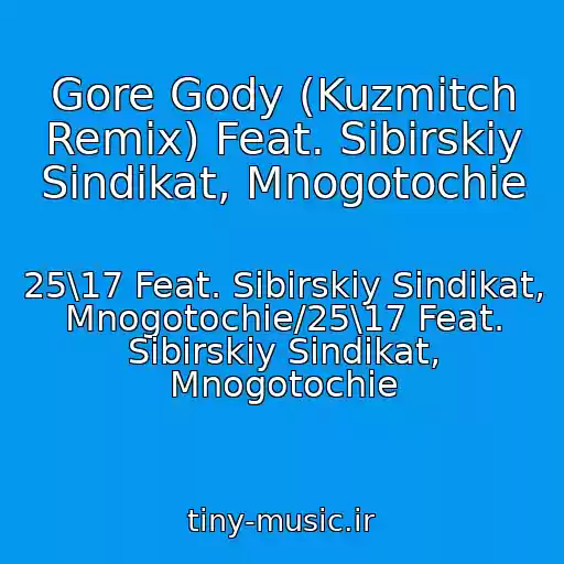 کاور آهنگ Gore Gody (Kuzmitch Remix) Feat. Sibirskiy Sindikat, Mnogotochie از 25\17 Feat. Sibirskiy Sindikat, Mnogotochie/25\17 Feat. Sibirskiy Sindikat, Mnogotochie
