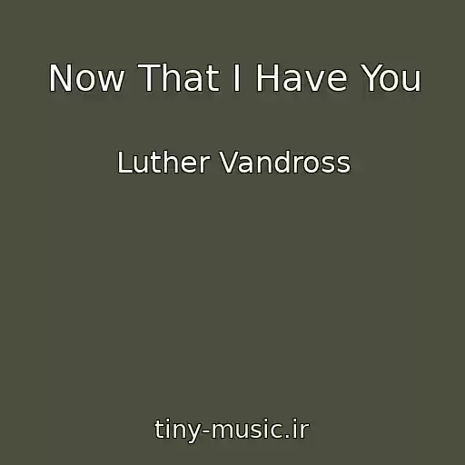 کاور آهنگ Now That I Have You از Luther Vandross