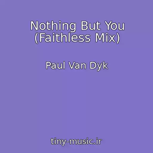 کاور آهنگ Nothing But You (Faithless Mix) از Paul Van Dyk