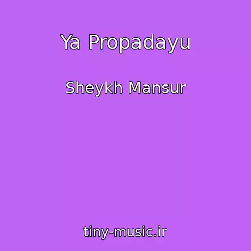 کاور آهنگ Ya Propadayu از Sheykh Mansur