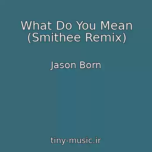 کاور آهنگ What Do You Mean (Smithee Remix) از Jason Born
