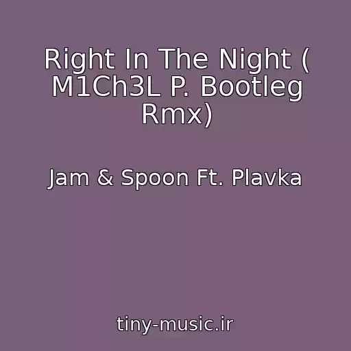 کاور آهنگ Right In The Night ( M1Ch3L P. Bootleg Rmx) از Jam & Spoon Ft. Plavka