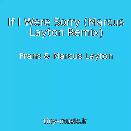 کاور آهنگ If I Were Sorry (Marcus Layton Remix) از Frans & Marcus Layton
