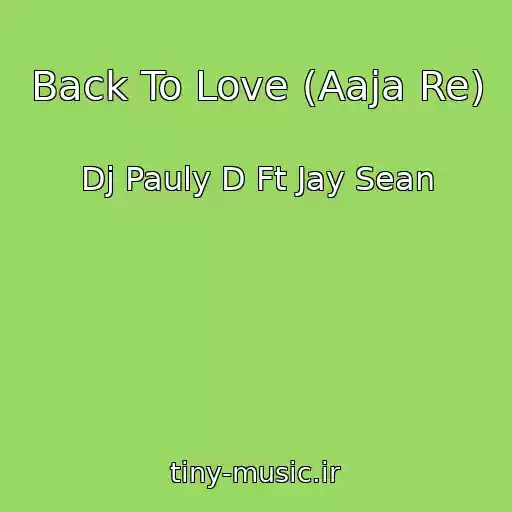 کاور آهنگ Back To Love (Aaja Re) از Dj Pauly D Ft Jay Sean