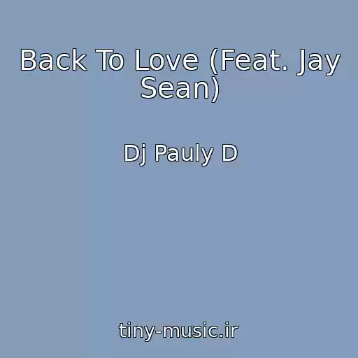 کاور آهنگ Back To Love (Feat. Jay Sean) از Dj Pauly D
