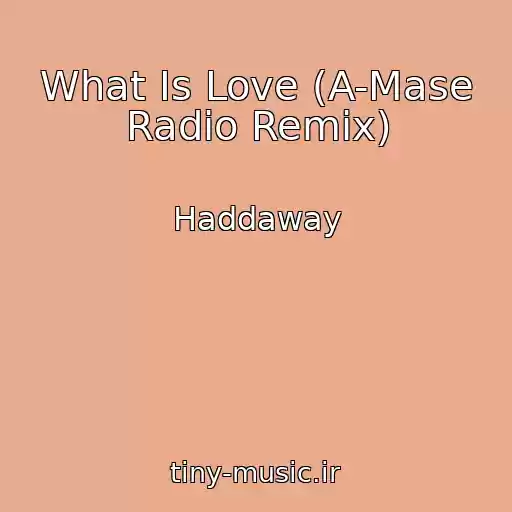 کاور آهنگ What Is Love (A-Mase Radio Remix) از Haddaway
