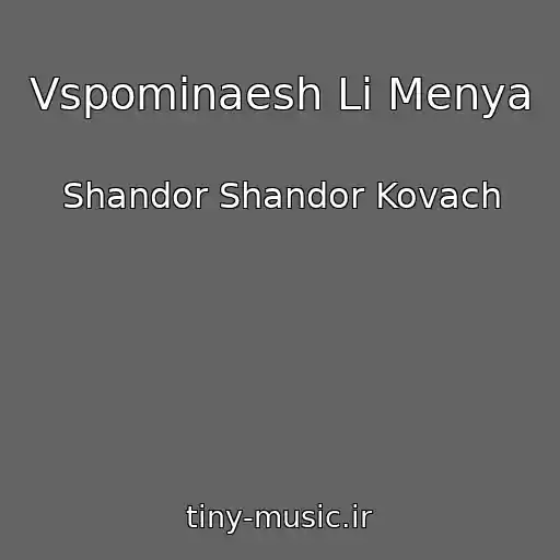 کاور آهنگ Vspominaesh Li Menya از Shandor Shandor Kovach