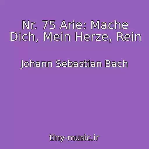 کاور آهنگ Nr. 75 Arie: Mache Dich, Mein Herze, Rein از Johann Sebastian Bach