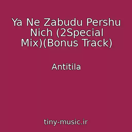 کاور آهنگ Ya Ne Zabudu Pershu Nіch (2Special Mix)(Bonus Track) از Antitіla