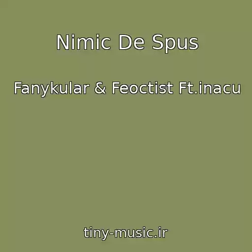 کاور آهنگ Nimic De Spus از Fanykular & Feoctist Ft.inacu