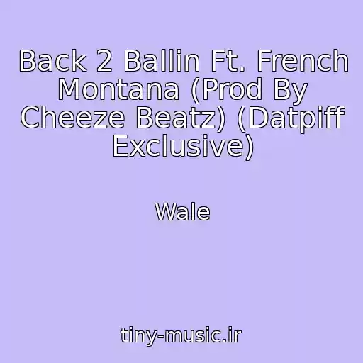 کاور آهنگ Back 2 Ballin Ft. French Montana (Prod By Cheeze Beatz) (Datpiff Exclusive) از Wale
