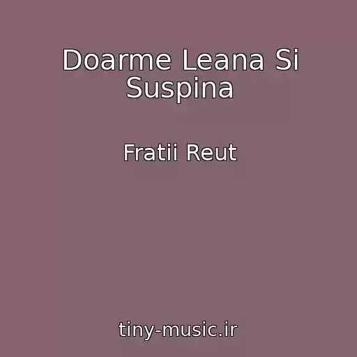 کاور آهنگ Doarme Leana Si Suspina از Fratii Reut