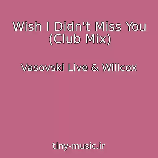 کاور آهنگ Wish I Didn't Miss You (Club Mix) از Vasovski Live & Willcox
