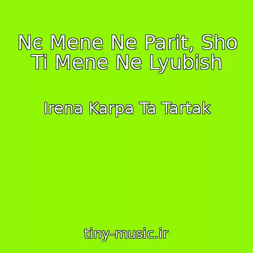کاور آهنگ Nє Mene Ne Parit, Sho Ti Mene Ne Lyubish از Іrena Karpa Ta Tartak