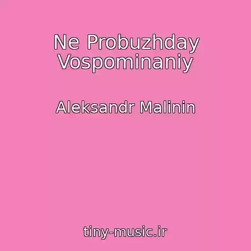 کاور آهنگ Ne Probuzhday Vospominaniy از Aleksandr Malinin