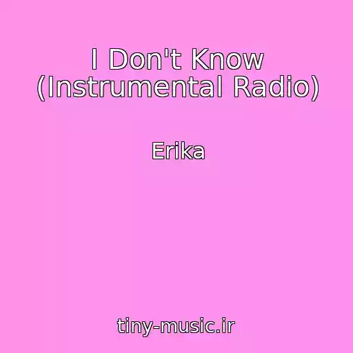 کاور آهنگ I Don't Know (Instrumental Radio) از Erika