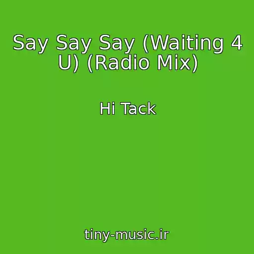 کاور آهنگ Say Say Say (Waiting 4 U) (Radio Mix) از Hi Tack
