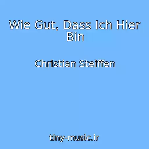 کاور آهنگ Wie Gut, Dass Ich Hier Bin از Christian Steiffen